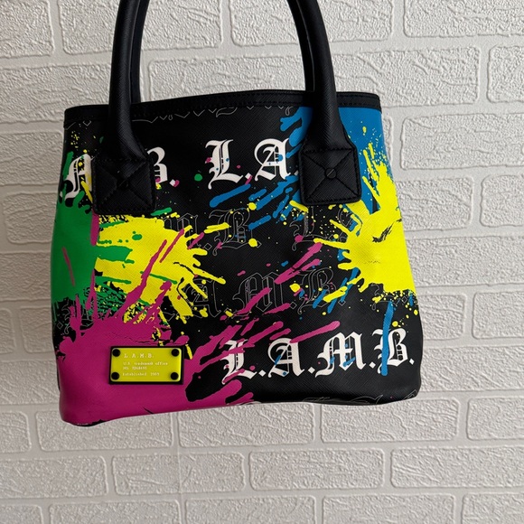 L.A.M.B. Black Graffiti Tote by Gwen Stefani - Picture 3 of 12